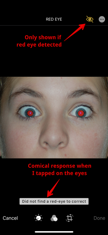 Red eye example