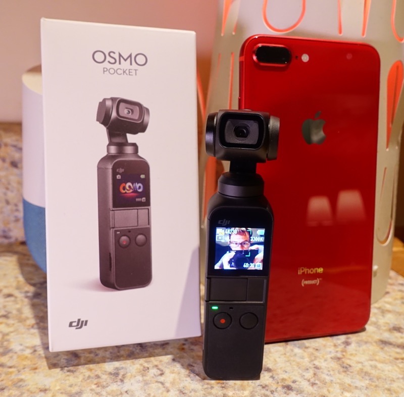 #title# Osmo pocket next to iphone 8 plus