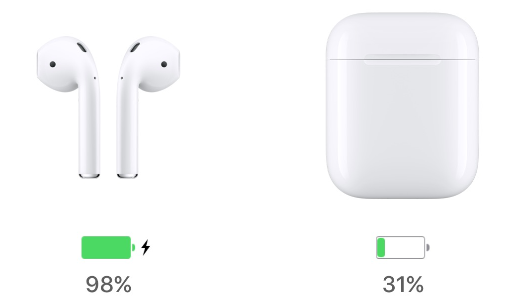 AirPods battery status