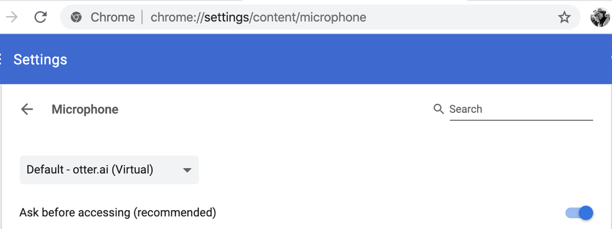 08 Chrome mic settings