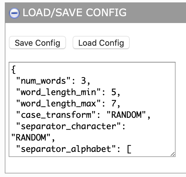 08 Load Save Config