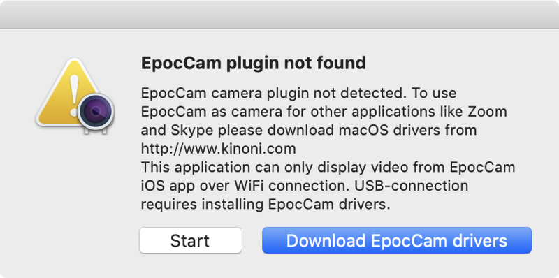 epocCam plugin required
