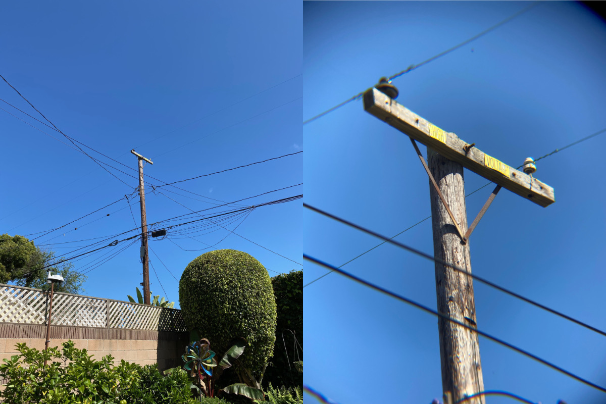 #title# High voltage without and with telephoto