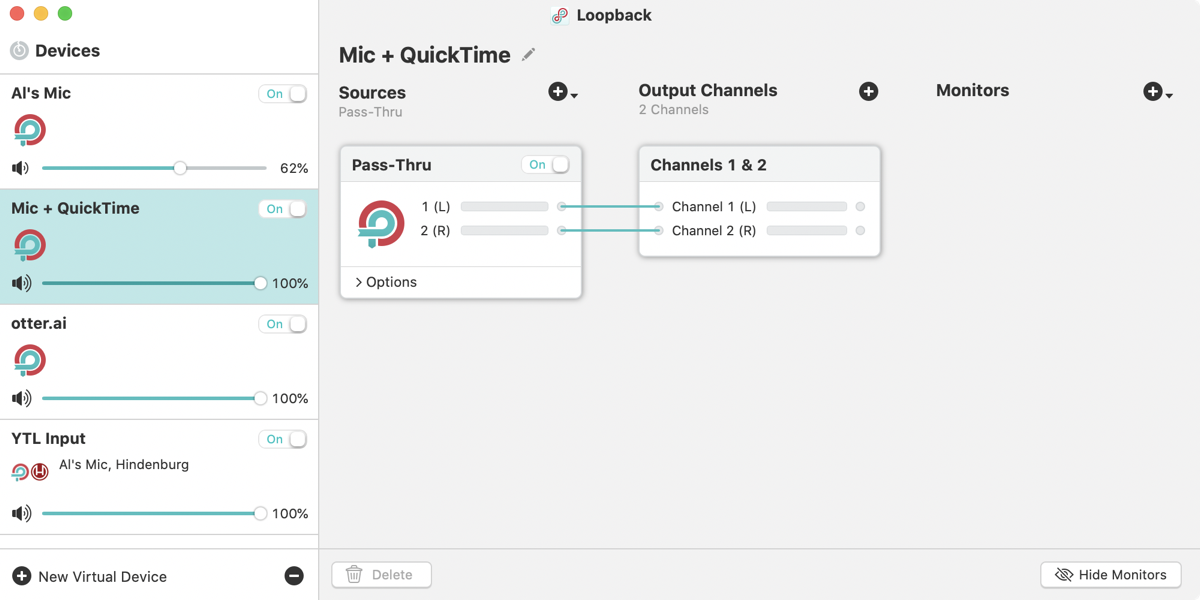 Mic + QuickTime before setup