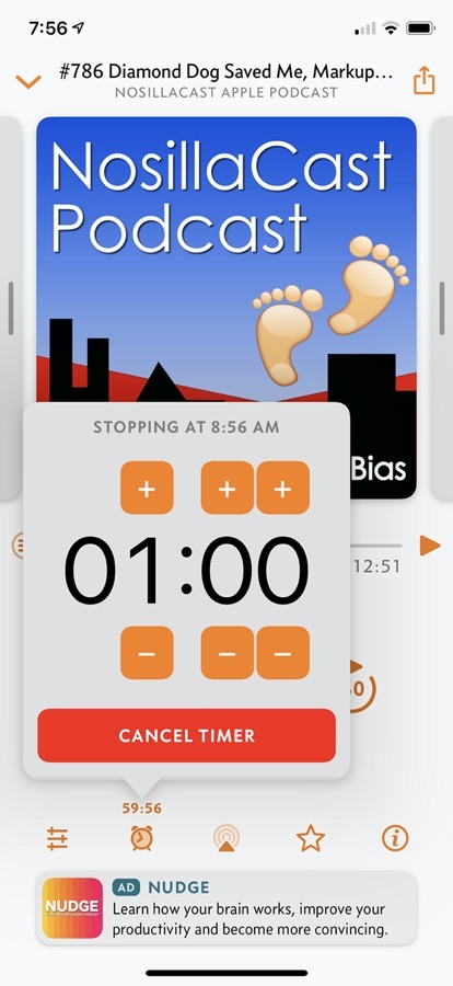 Overcast Sleep Timer