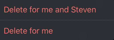 Telegram Delete for me and Steven
