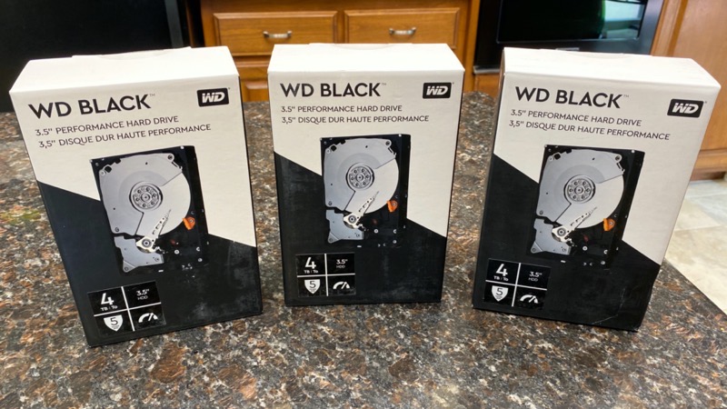 Western Digital 4TB Black drives