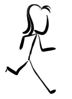stick figure jogging