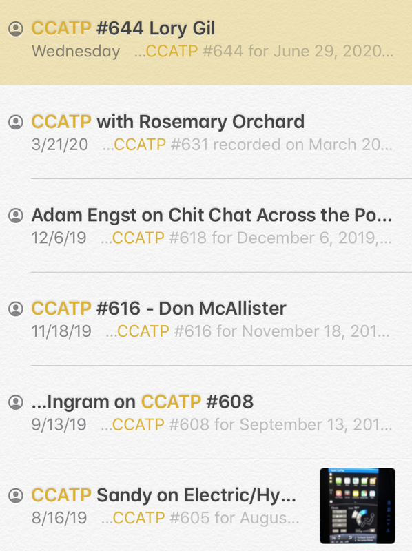 Apple Notes for Some CCATP Episodes