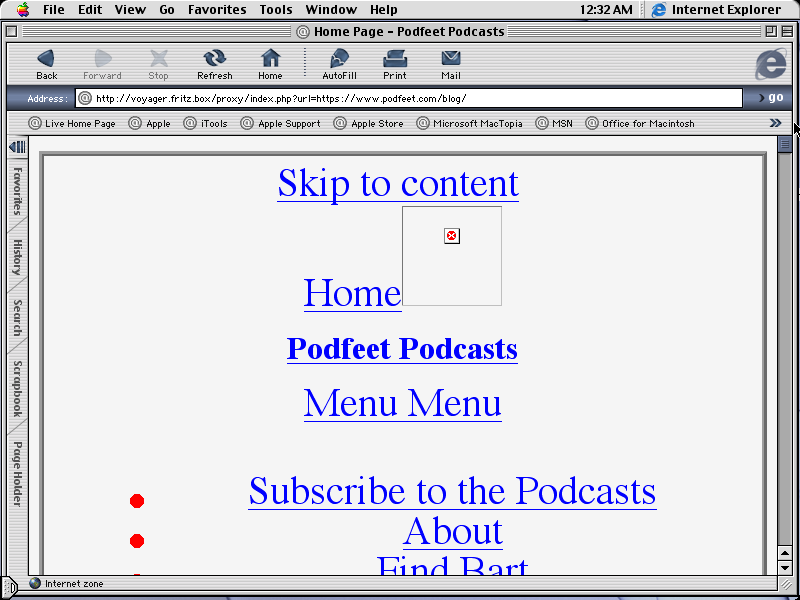 Text-Based Podfeet under OS9