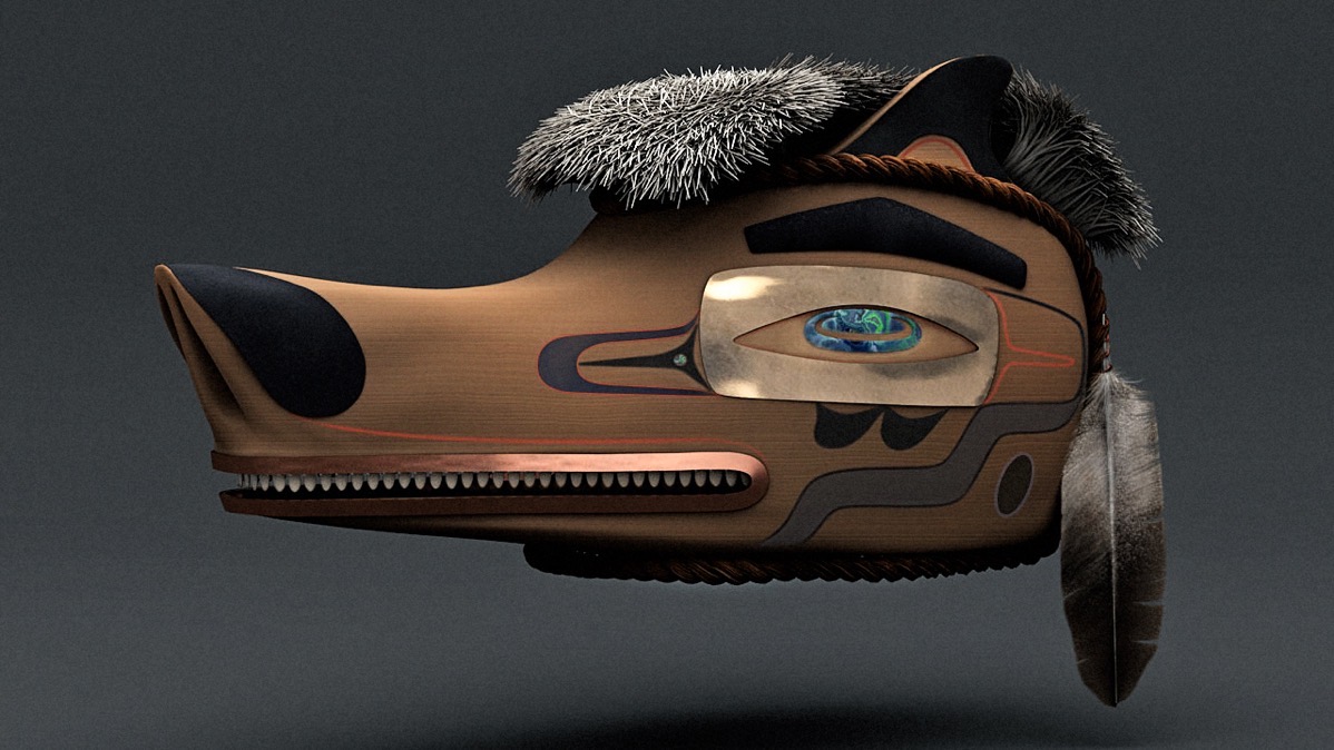#title# Wolf headdress final mid res