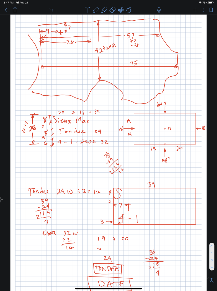 Messy calculations about pillow