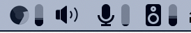 SoundSource menubar icons for Chrome Input and Output meters