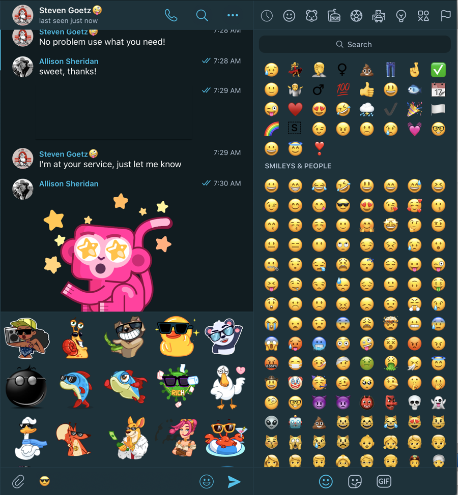 #title# Telegram Emoji and Suggested Stickers