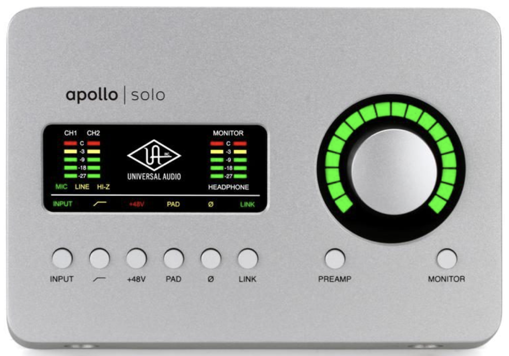 Universal Audio Apollo Solo top view