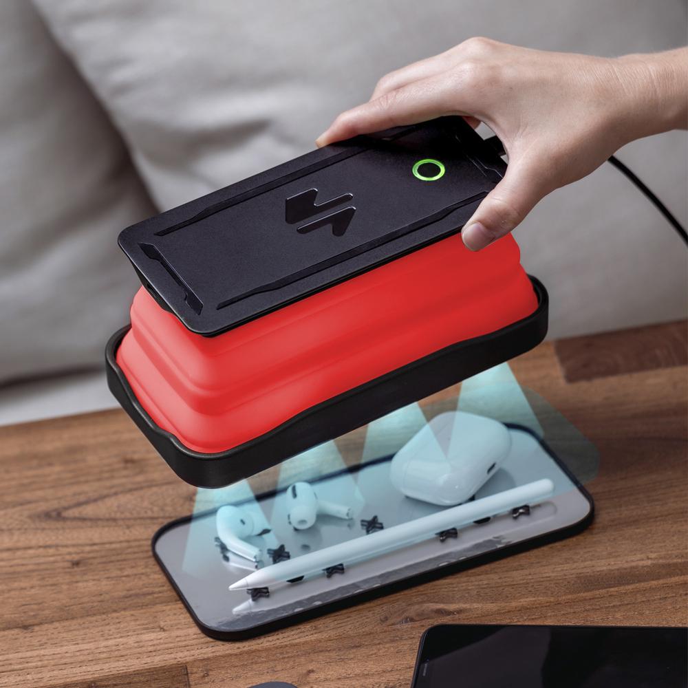 Ampere Cell UV Sanitizer Wireless Charger in Red