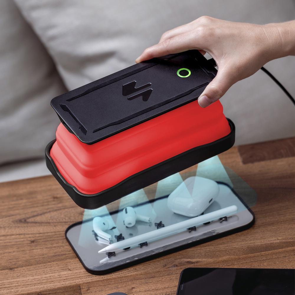 #title# Ampere Cell UV Sanitizer Wireless Charger in Red