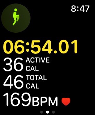 Plain Screenshot of HIIT Workout Screen