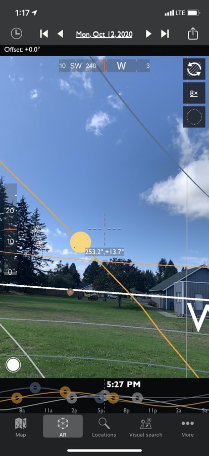 TPE AR Mode Showing Future Sun Position