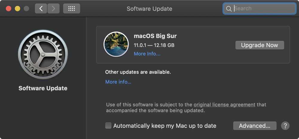 01 Software Update macOS Big Sur