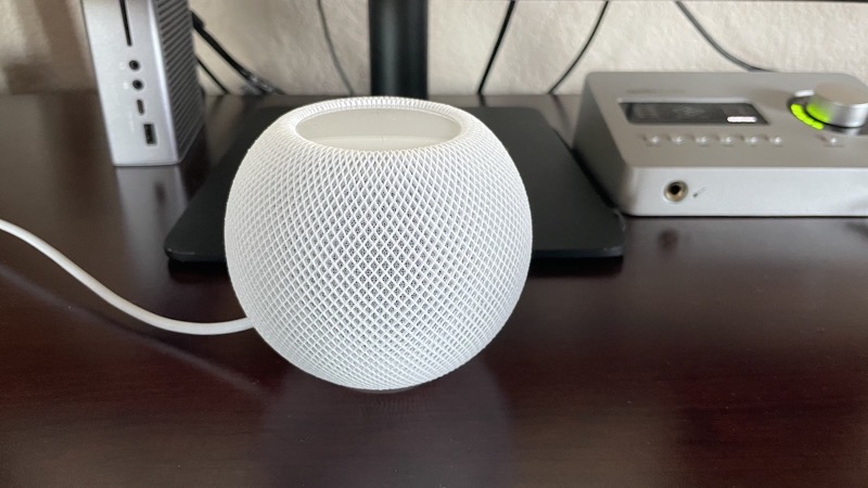 HomePod mini on my desk