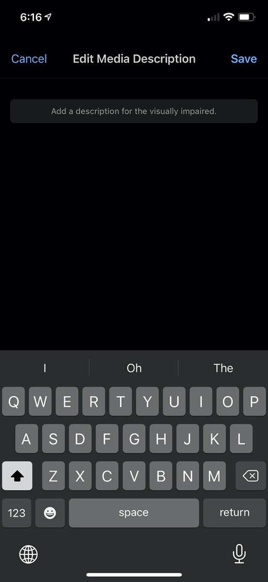 Tweetbot iOS add descriptin for the visually impaired