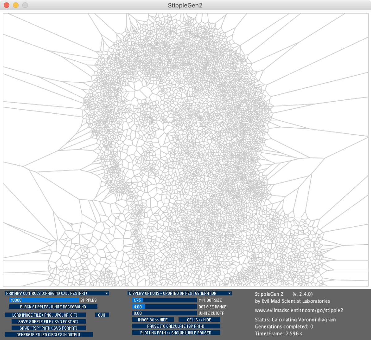 Calculating Voronoi diagram