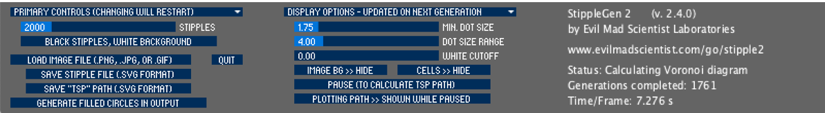 StippleGen 2 Control Panel