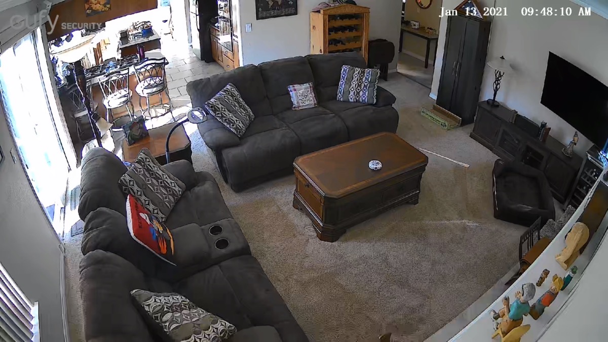 Eufy Indoor Cam View of Family room