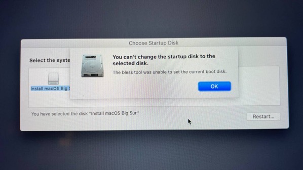 Startup Disk not Blessed