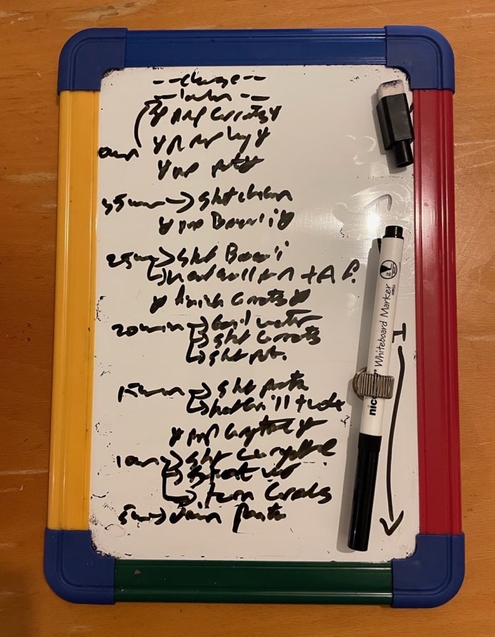 #title# Run Sheet Whiteboard