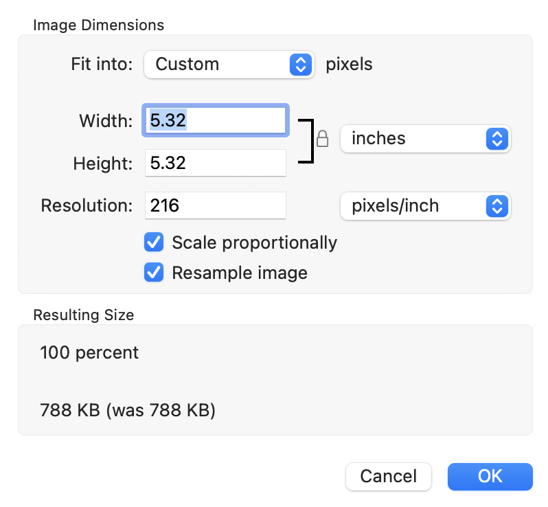 Image Dimensions