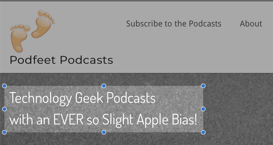 Mask Highlighting My Tagline on podfeet.com