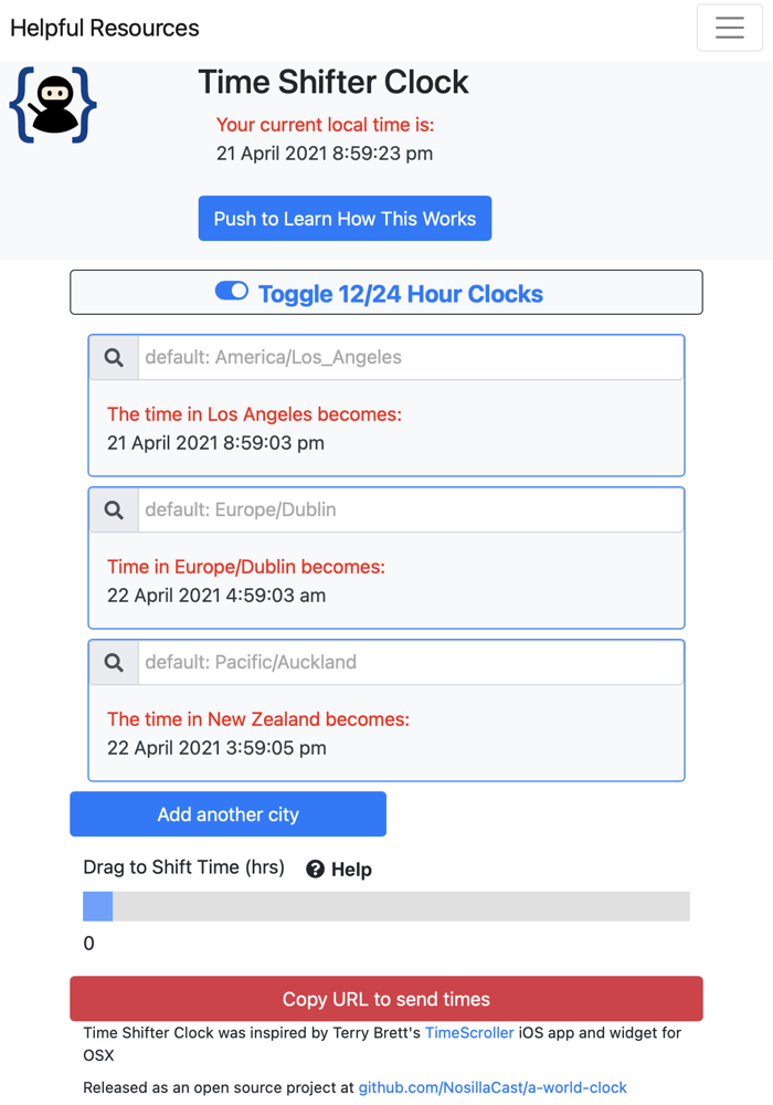 Time shifter clock v2