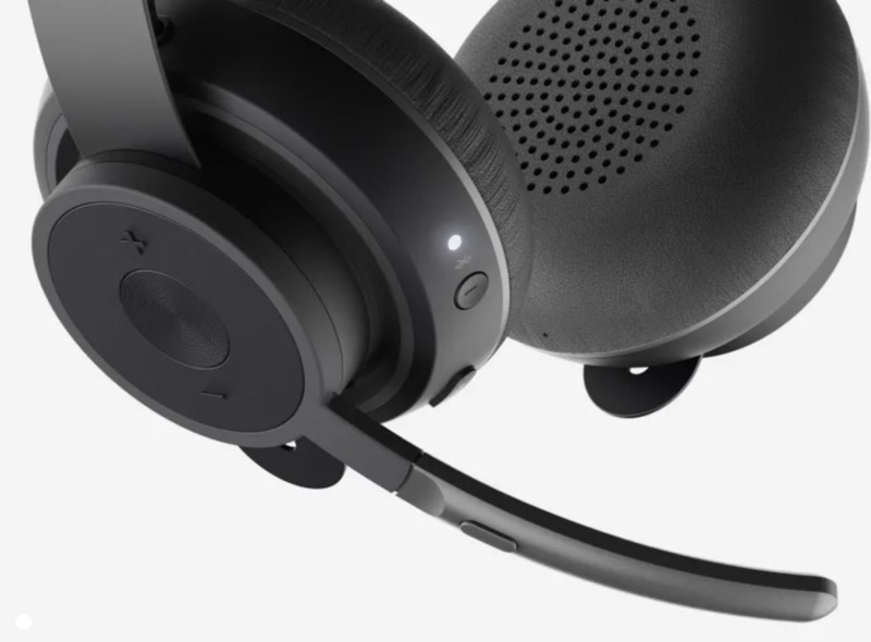 #title# Closeup of Logitech Zone Microphone