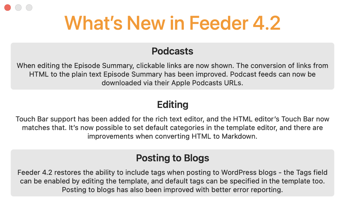 Feeder Adds Podcasts URLs