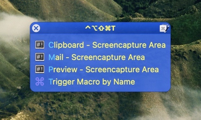 Keyboard Maestro Conflict Palette