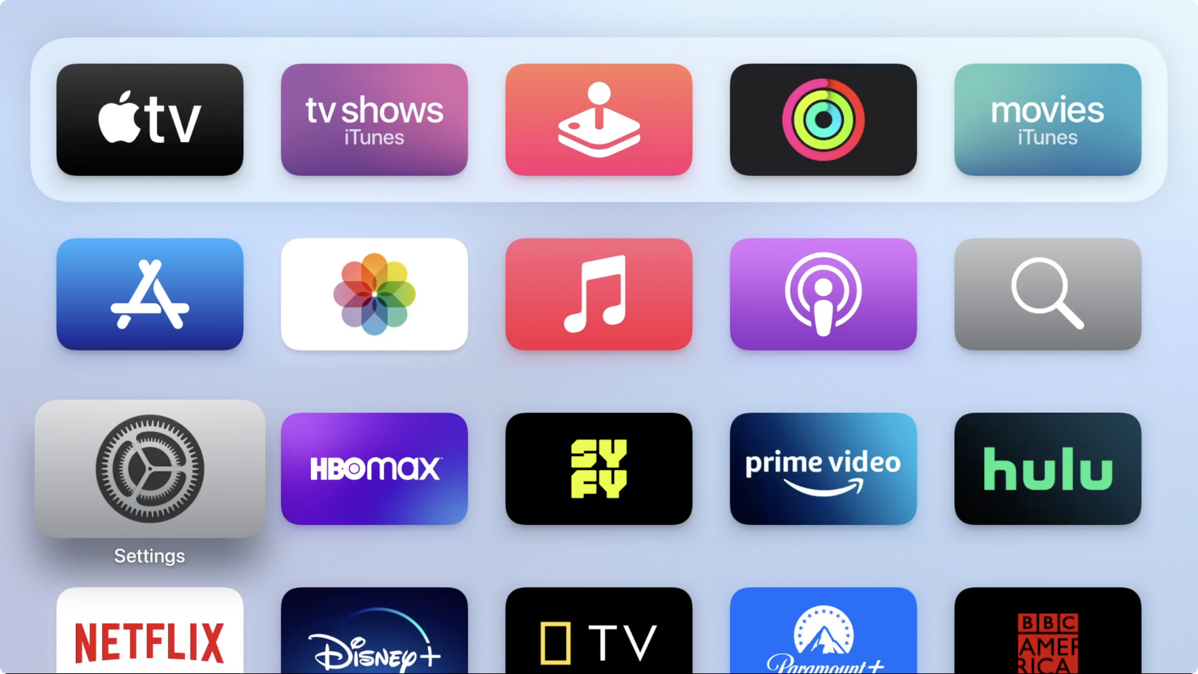 Apple TV Which Icon is Active