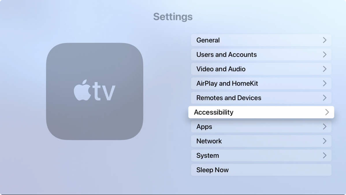 Settings Accessibility