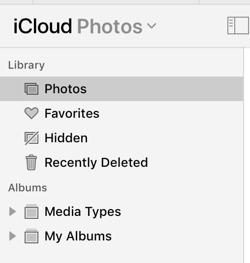 Select Photos under Library