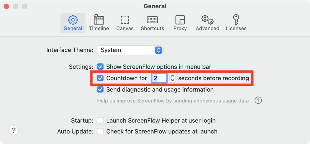 ScreenFlow Countdown 2 Seconds