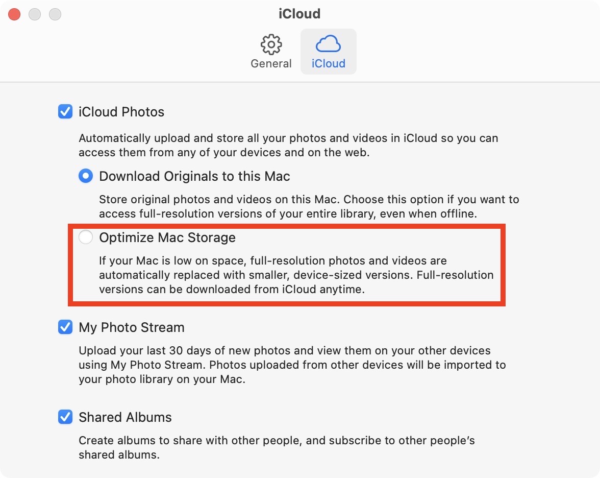 ICloud Photo Library Optimize Storage