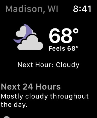 #title# Dark Sky Watch App