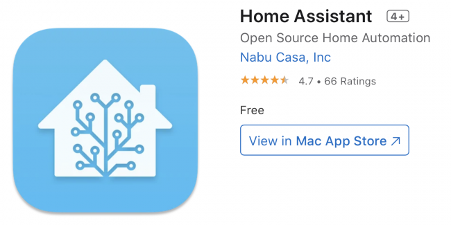 Home Assistant in Mac App Store