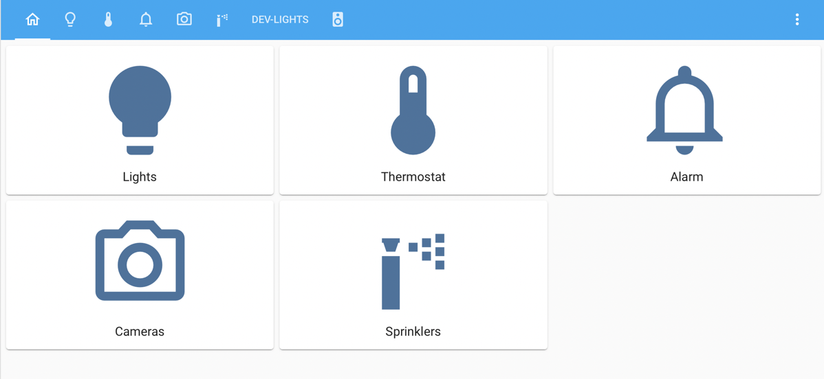 Main Dashboard in Home Assistant