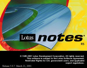 Lotus Notes R5 splash screen