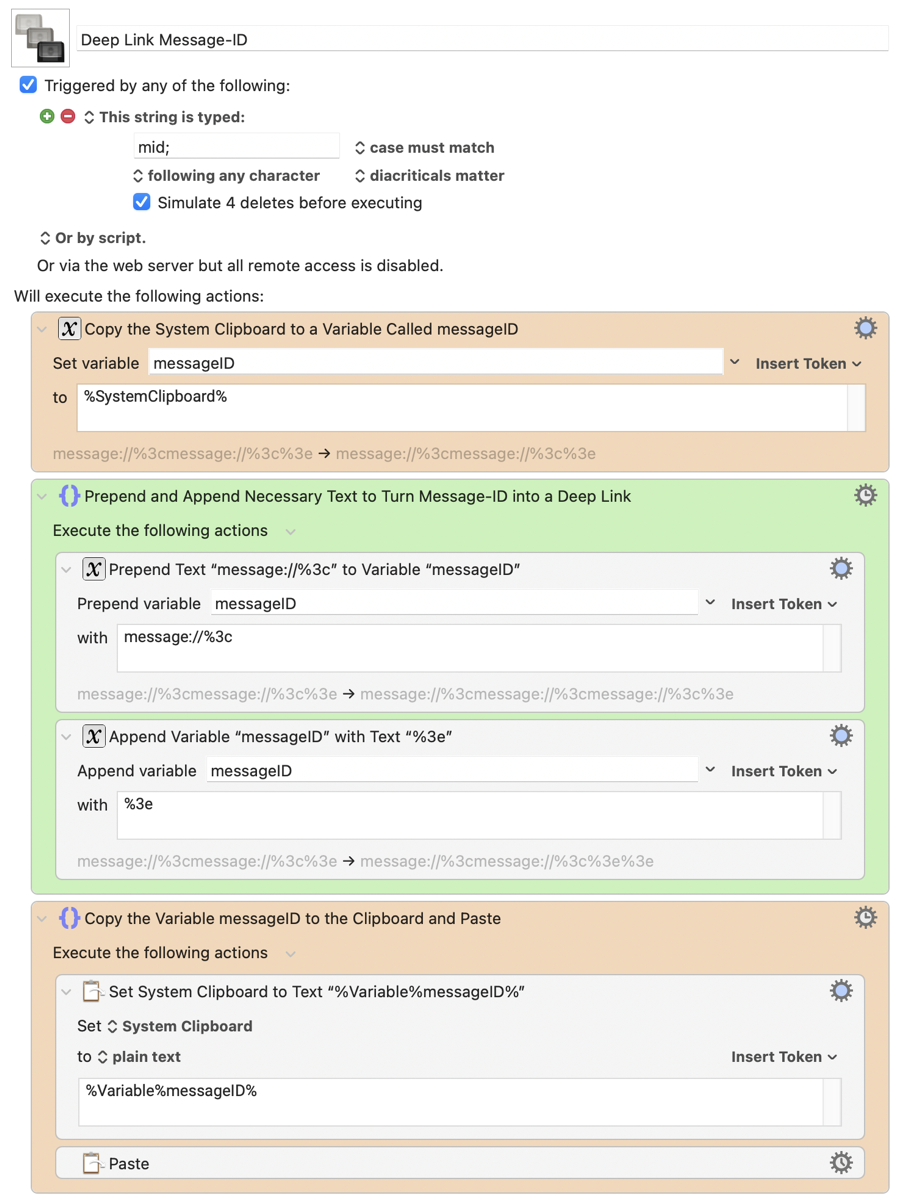 Deep Link Conversion in Keyboard Maestro