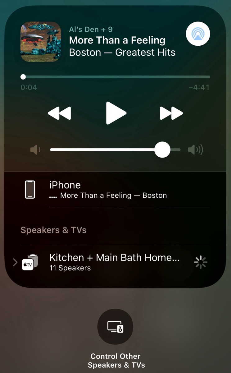#title# More Than a Feeling on 11 AirPlay 2 Devices