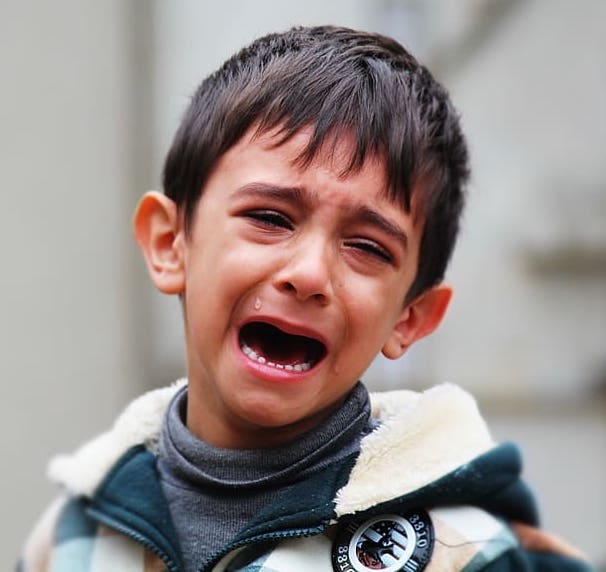 Child crying kid boy