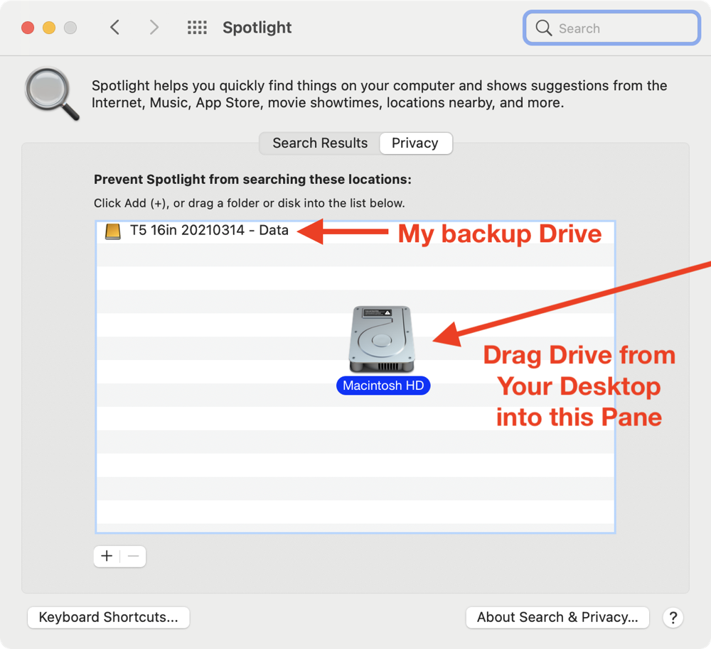 Drag Drive Into Spotlight Privacy